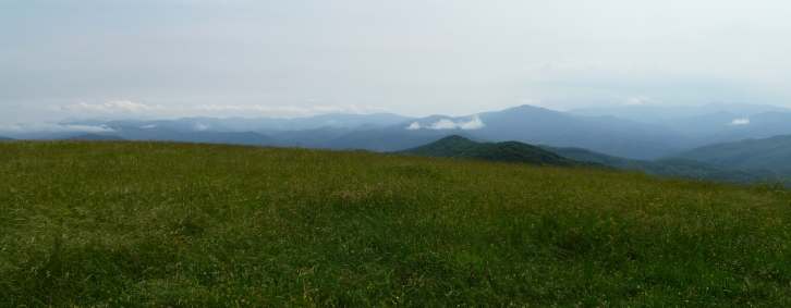 June 2011:  A partial glimpse of the 360-degree view at Max Patch