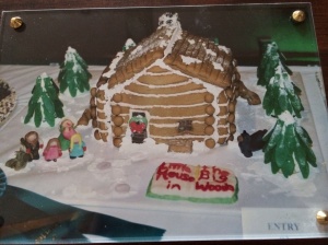 Little House in the Big Woods gingerbread cabin (November 2002)